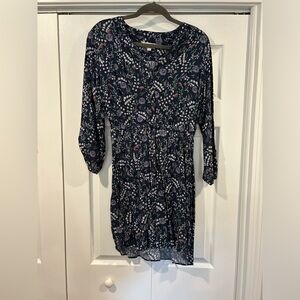 LOFT floral blue dress